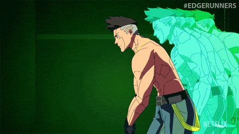 Cyberpunk Edgerunners anime afterimage effect