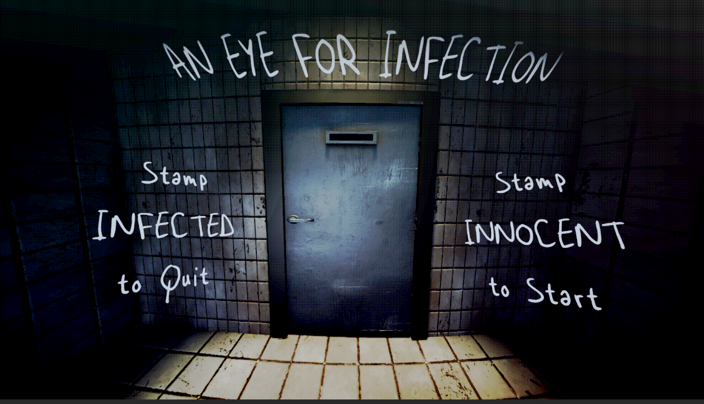 An Eye for Infection - Main menu screen