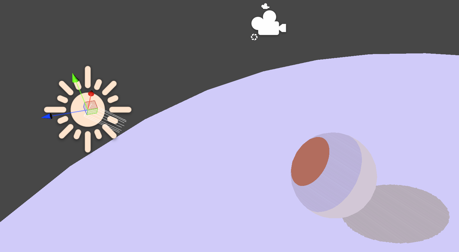 Toon shader with directional light showing hatching pattern