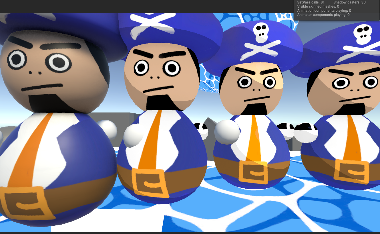 Toon-shaded pirate characters