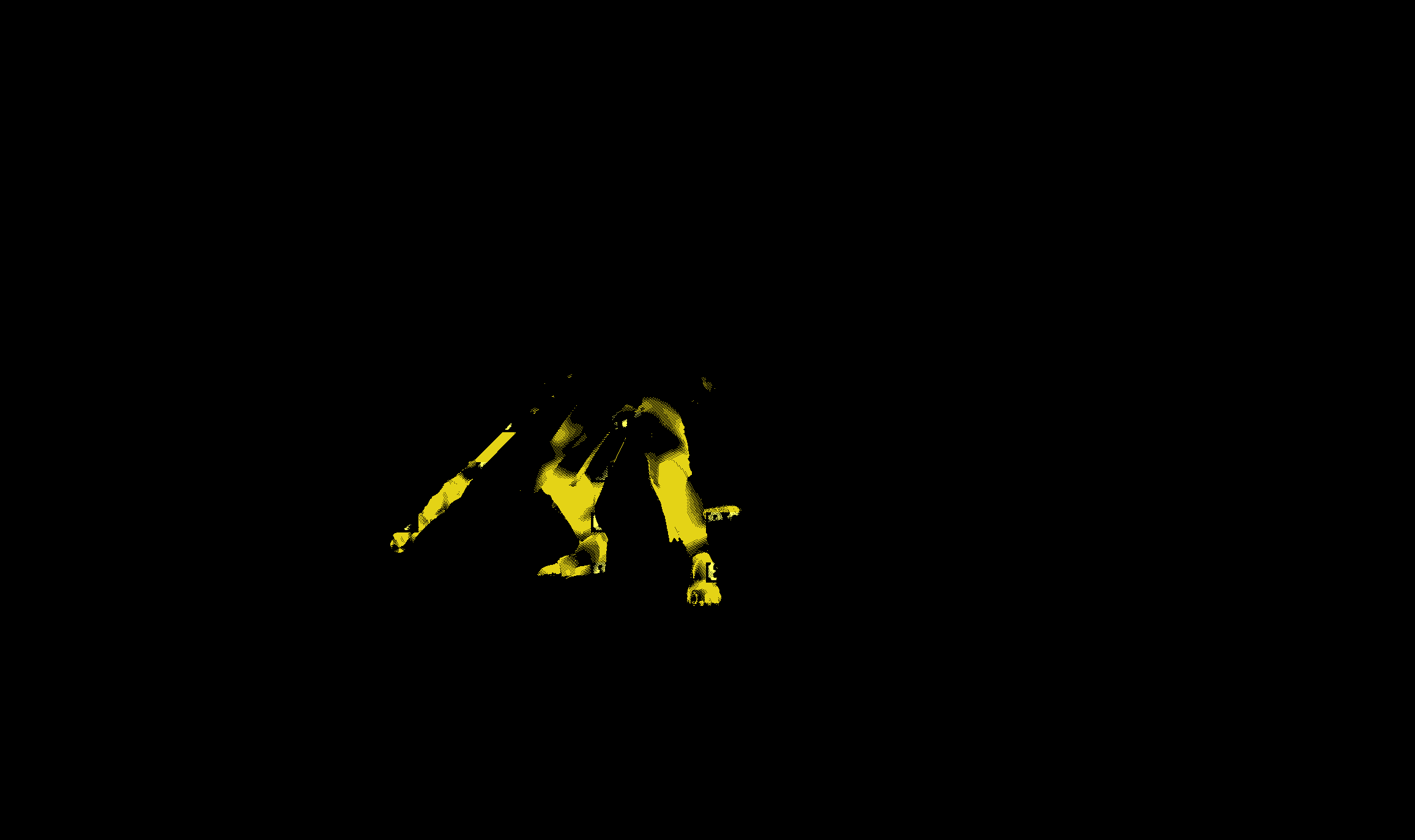 Stencil mesh showing remaining visible pixels
