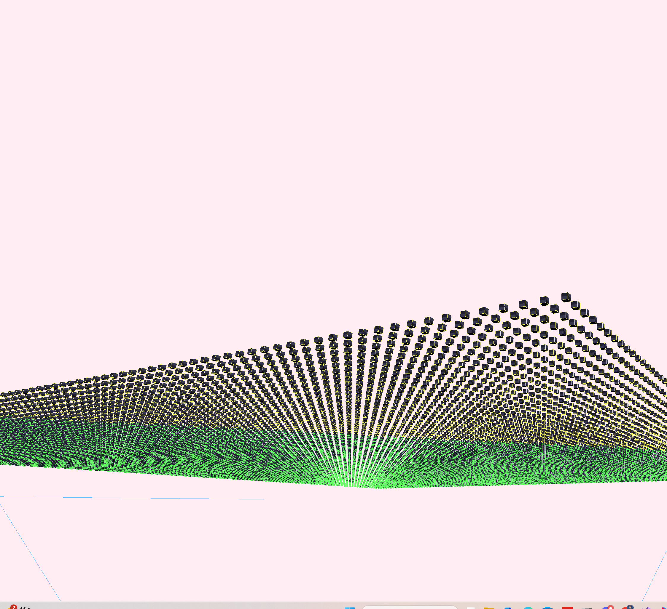 Instanced rendering wave visualization